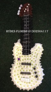 guitar-bass -player-tributes-flowers-funeral-doncaster                 
