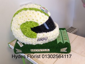 motorcycle-helmet-rider-funeral-tributes-flowers-doncaster-hydes-florist                 