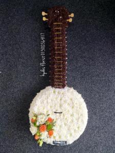 banjo funeral flowers