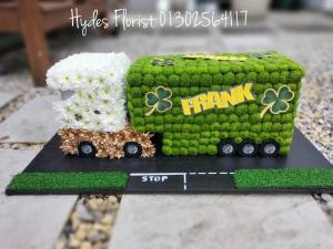 hgv lorry funeral flowers