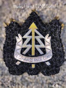 military badge logo funeral flowers tribute