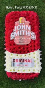 john smiths beer can funeral flowers