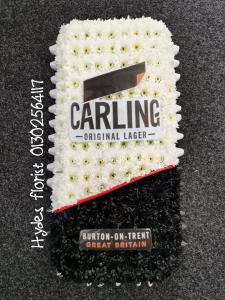 can of carling funeral flowers