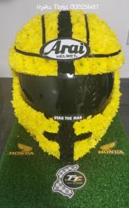aria motorbike helmet funeral flowers joey dunlop replica hydes florist